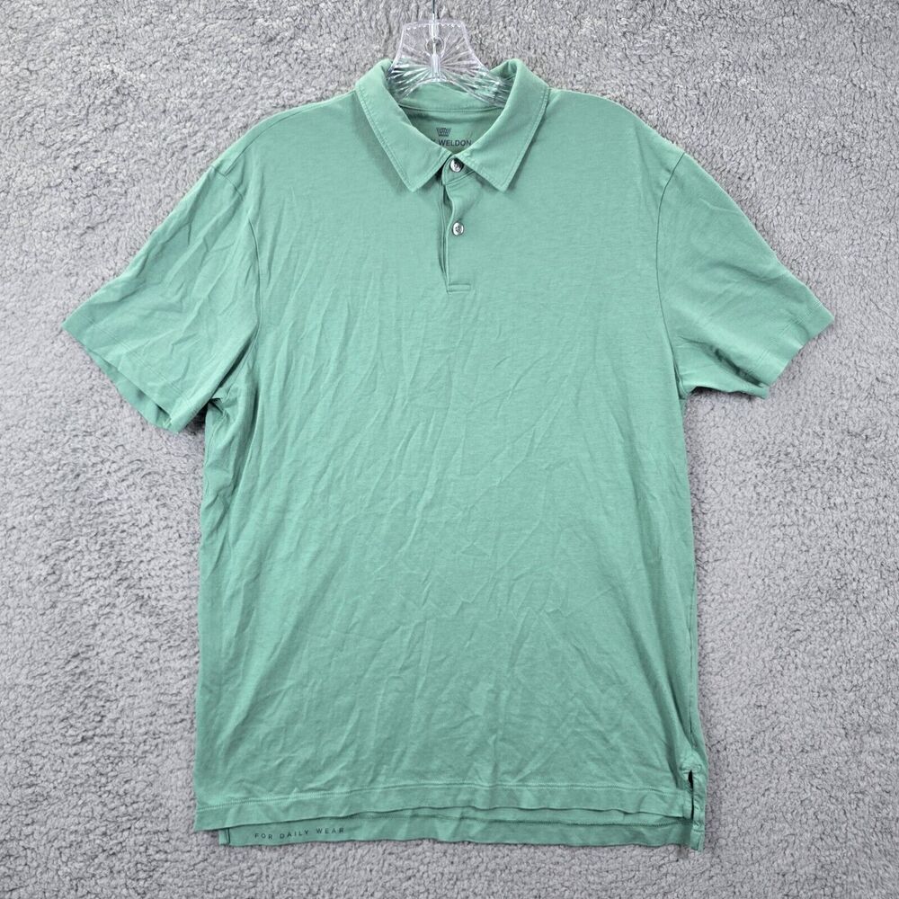 Mack Weldon Pima Cotton Green Polo Shirt Men's Size Medium For Daily Wear